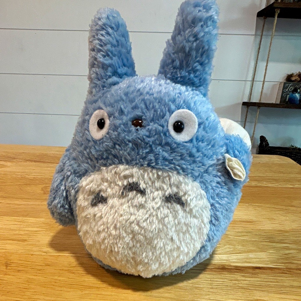 Vintage Sun Arrow Totoro Studio Ghibli My Neighbor Totoro Blue Plush Stuffed 8"